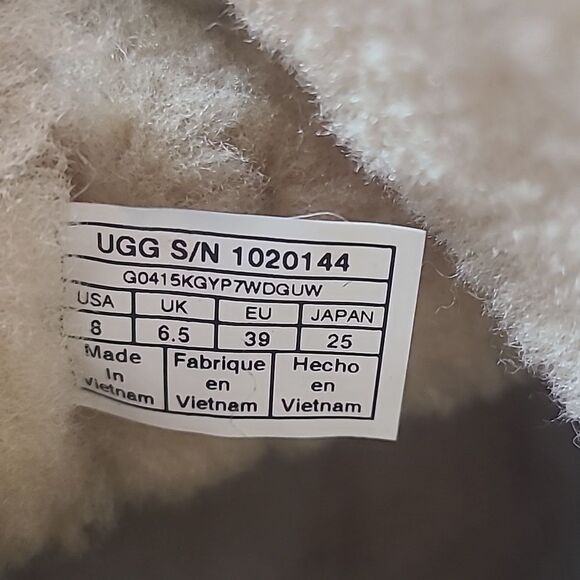 UGG Naiyah Suede Tie Back Boots Chestnut Tan Size 8 - Picture 15 of 16